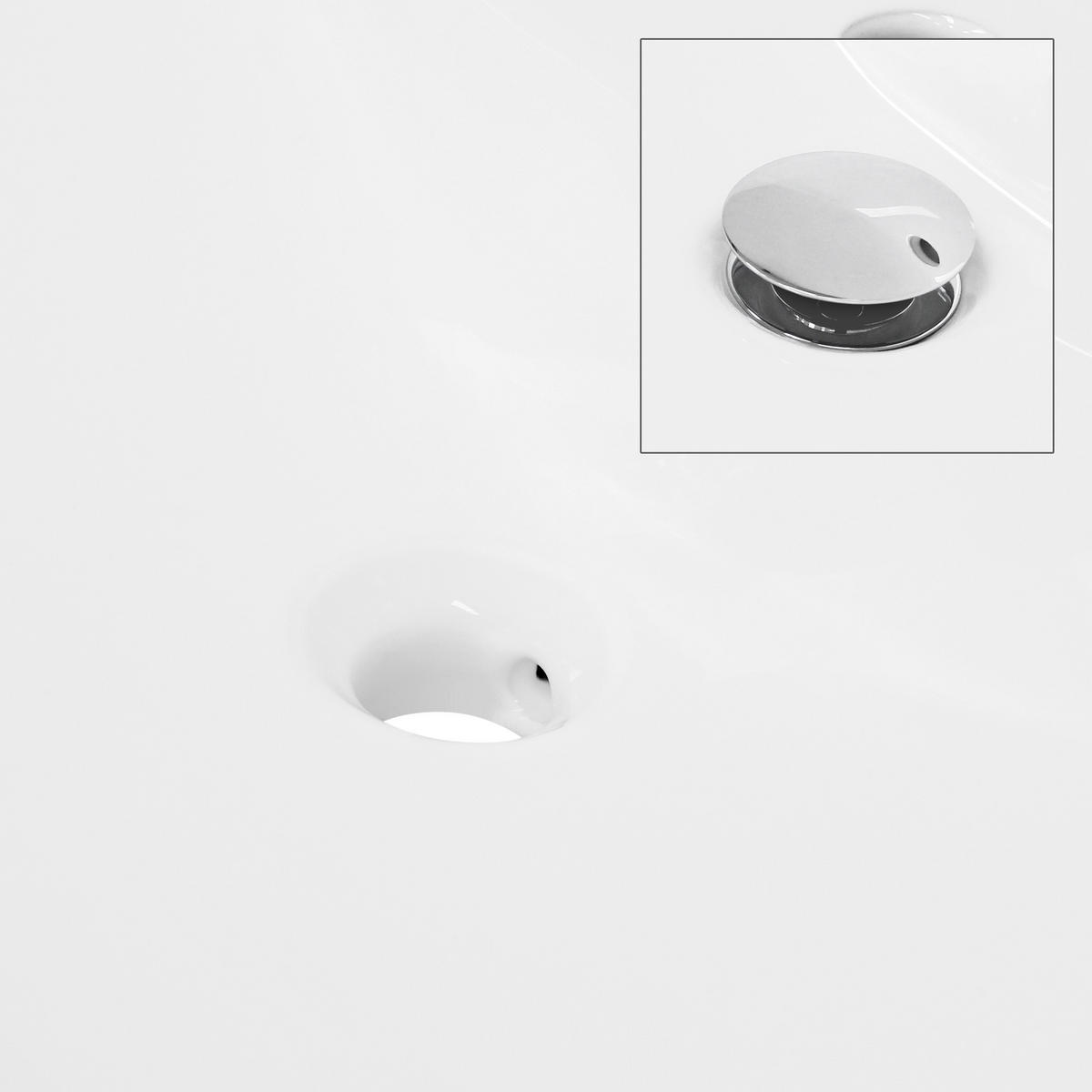 WASCHBECKEN - Weiß, Keramik (46/16.5/71cm) - ML-DESIGN