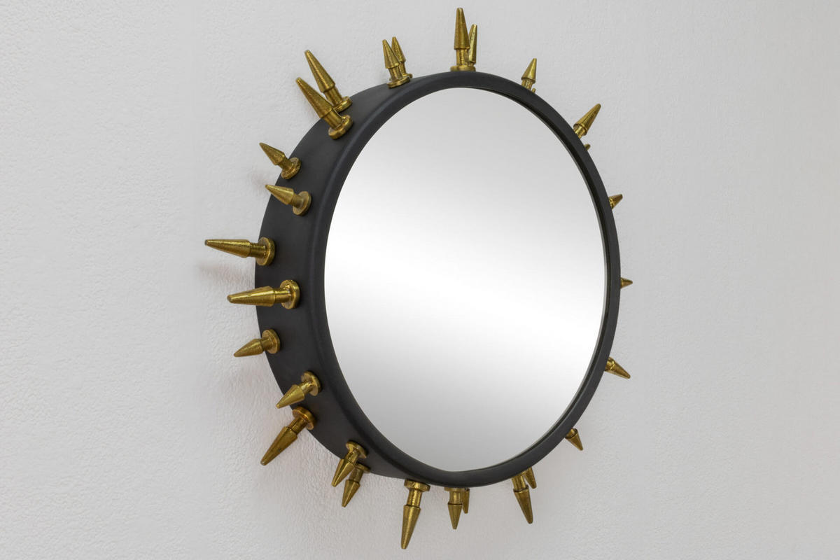 WANDSPIEGEL Gold 52/52 cm - Goldfarben, Metall (52/52/8cm) - KUNSTLOFT