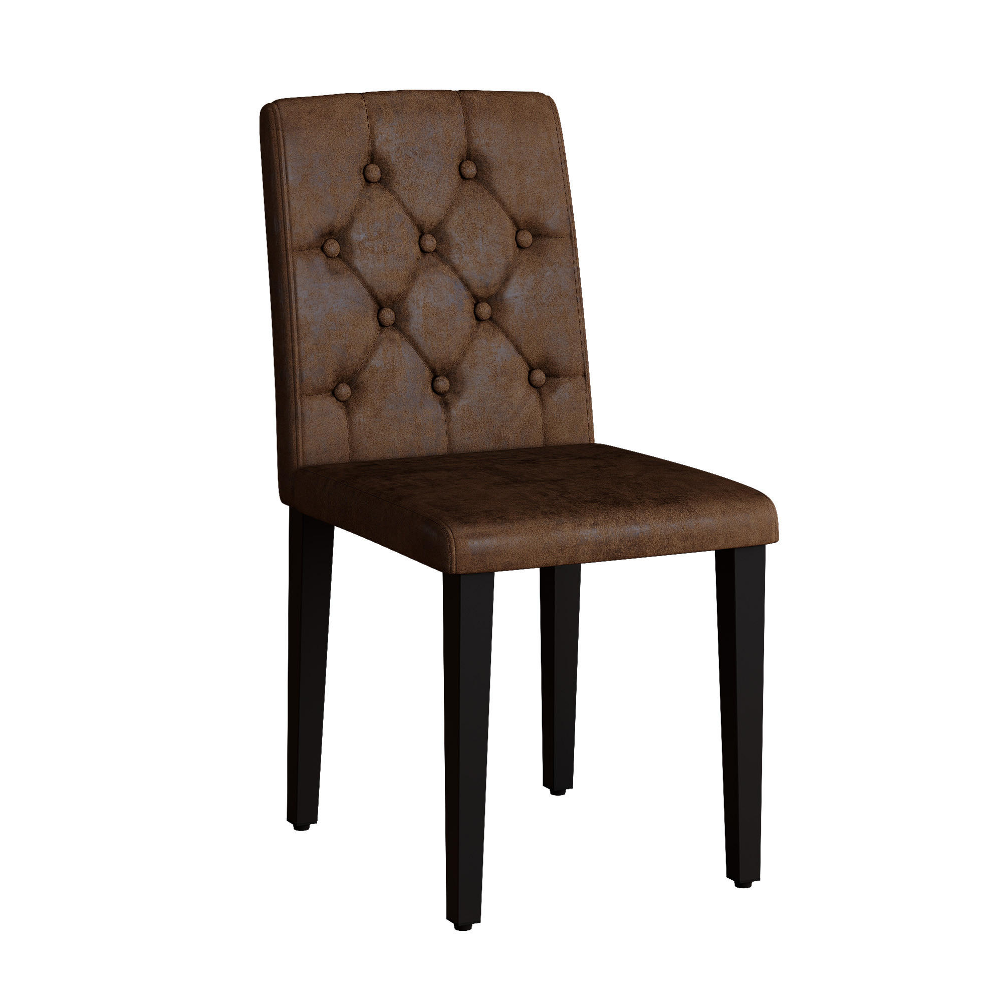 STUHL-SET DE-36651 4 Stück mit Velours-Optik und Metallbeinen Braun - Braun, Metall (46/89/42cm) - ComfortXL