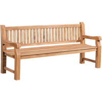 GARTENBANK Teakbank Degad Holz Teak Holzbank 200cm - Teakfarben, Holz (200/93/61cm) - DELUKE