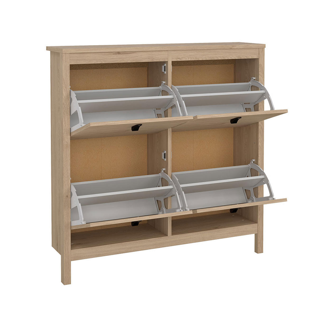 SCHUHSCHRANK, Madrid, Eiche, Holzwerkstoff, 103 x 25 x 103 cm - Eichefarben, Holzwerkstoff (103/103/25cm) - ebuy24