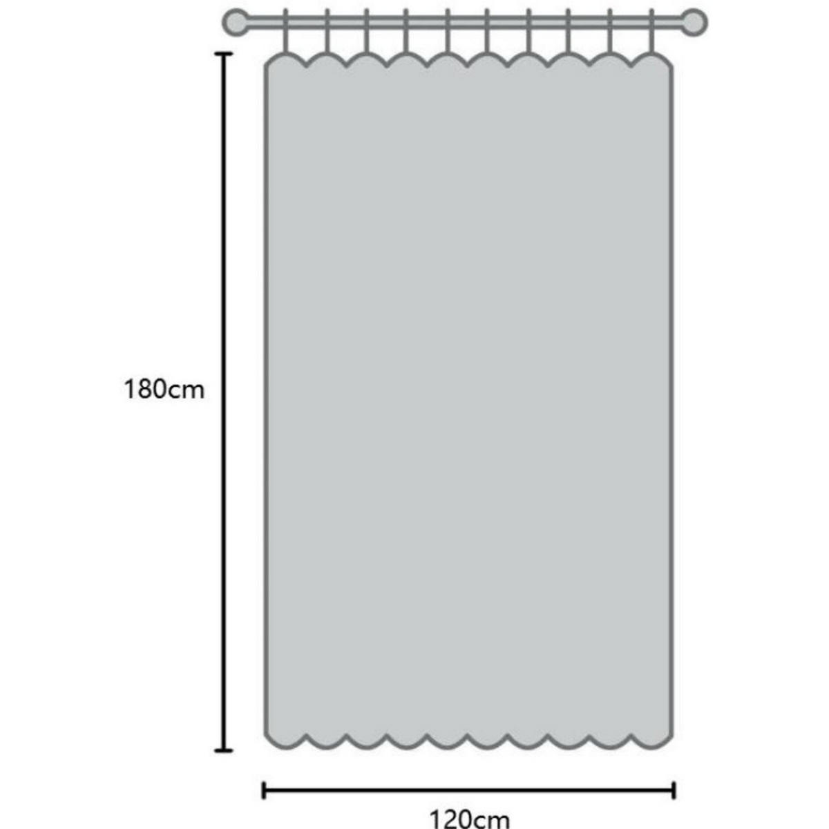 DUSCHVORHANG Transparent Kiesel Muster PEVA 120 x 180 cm schimmelresistent wasserdicht Ringe - Silberfarben/Weiß, Textil (120/180cm) - MCBOSON