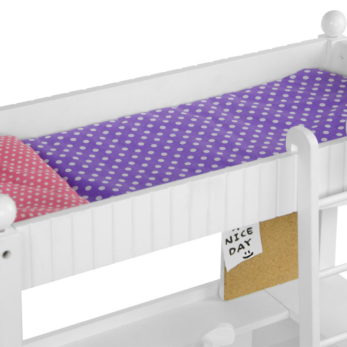 DOPPELSTOCKBETT für Puppen, Weiß, 53,3 cm - Weiß, Holz (53/53/25cm) - Teamson Kids