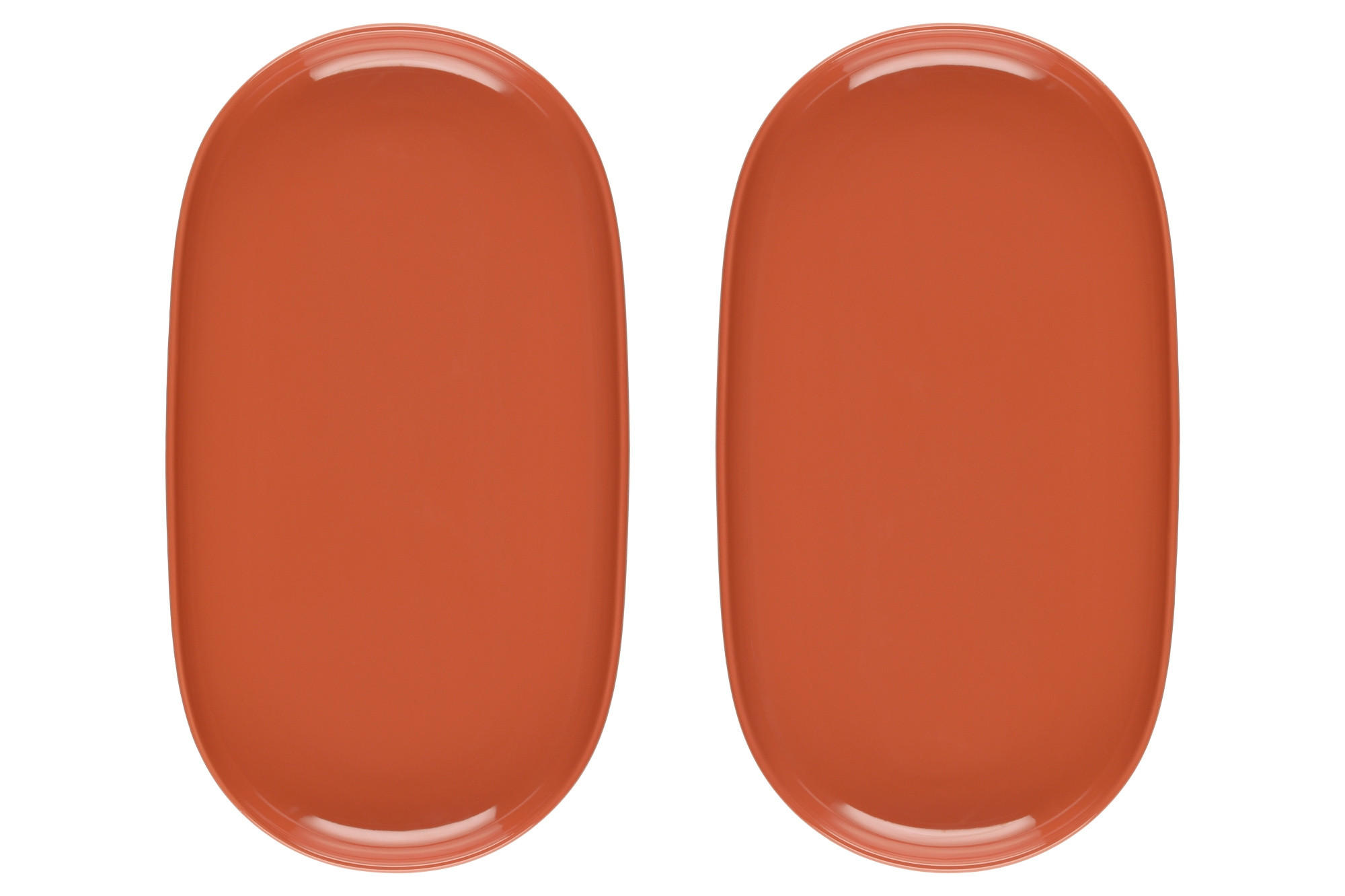 PLATTEN Simple 33/18 cm 2er-Set - Orange, Keramik (33cm)