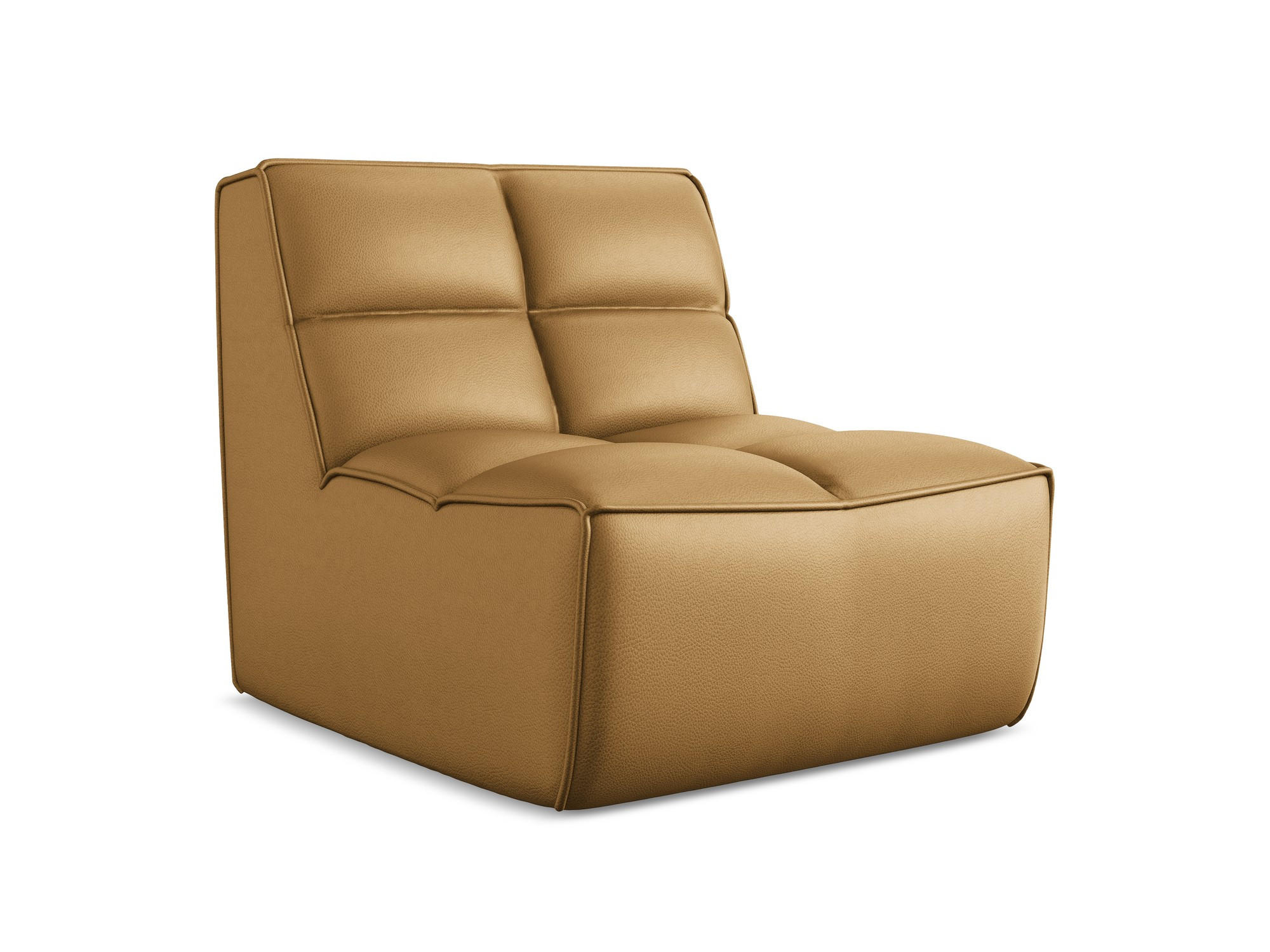 SESSEL Kunstleder Braun - Cognac/Schwarz, Leder/Kunststoff (80/75/93cm) - Makamii