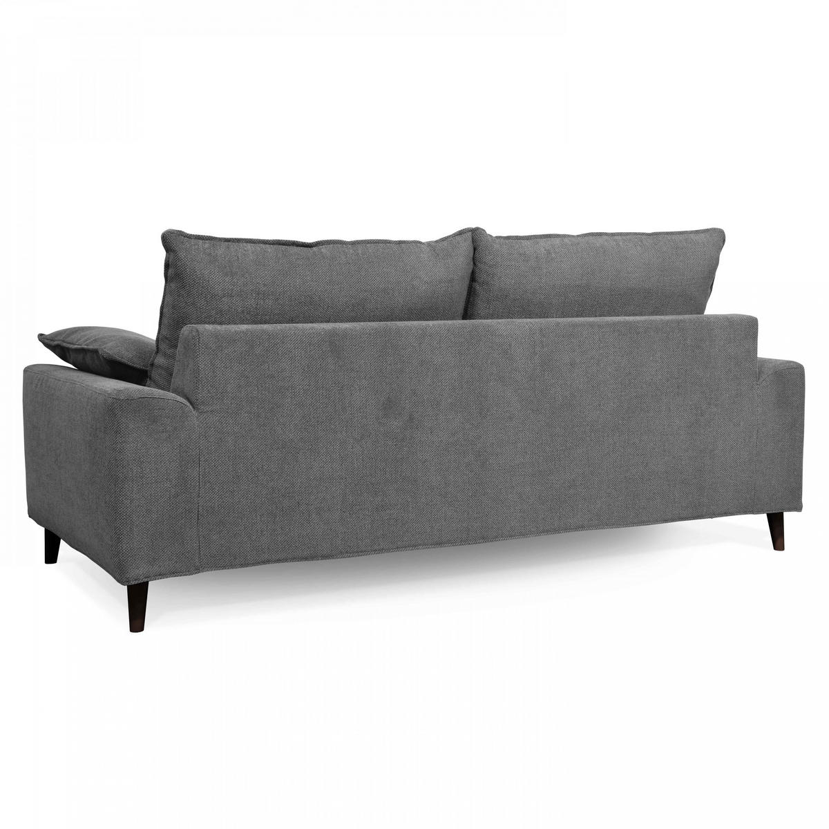 3-SITZER-SOFA, Stoff, Grau - Grau, Textil (97/88/205cm) - Oviala
