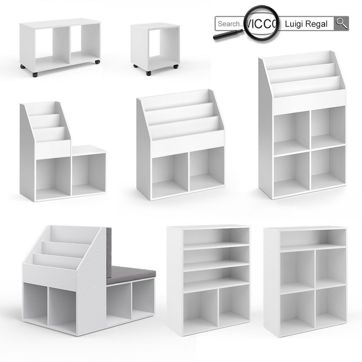 DĚTSKÁ POLIČKA Luigi Bílá - bílá, kompozitní dřevo (72/90.2/30.6cm) - Vicco