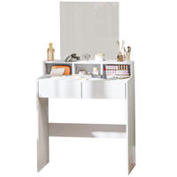 SCHMINKTISCH DE-18294 mit 2 Schubladen & 3 offenen Fächern Weiß - Weiß, Holzwerkstoff (38/135/75cm) - ComfortXL