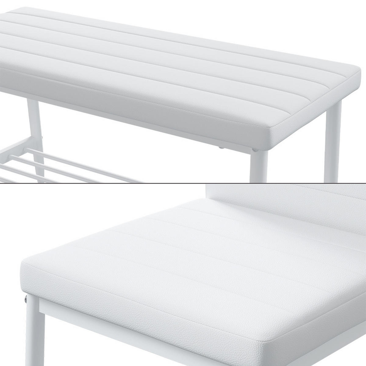 LAVICE A ŽIDLE Grand Bílá - bílá, kov (85/46.5/35cm) - Vicco