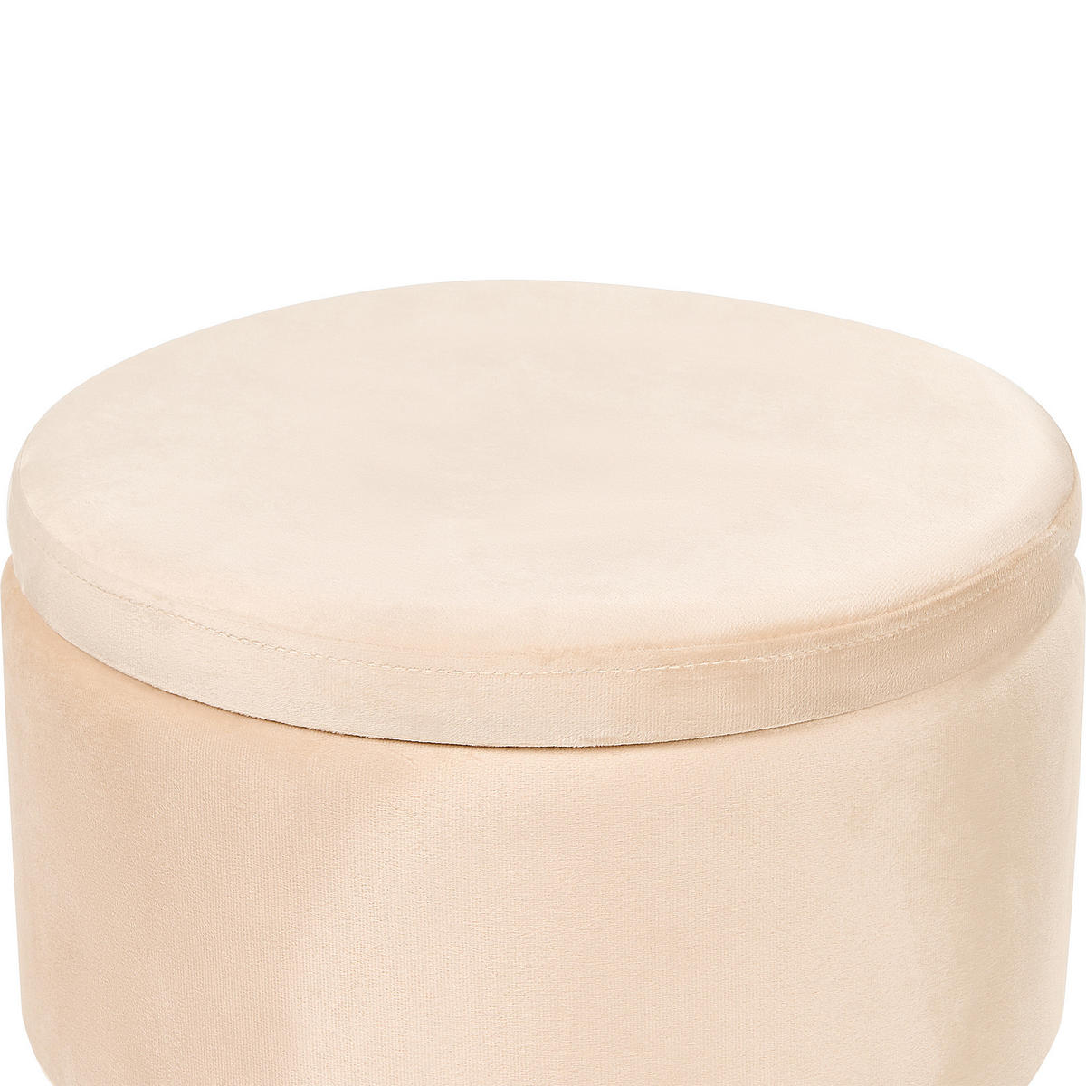 HOCKER Silas 42/42/44 cm - Beige, Textil (42/44/42cm) - Beliani