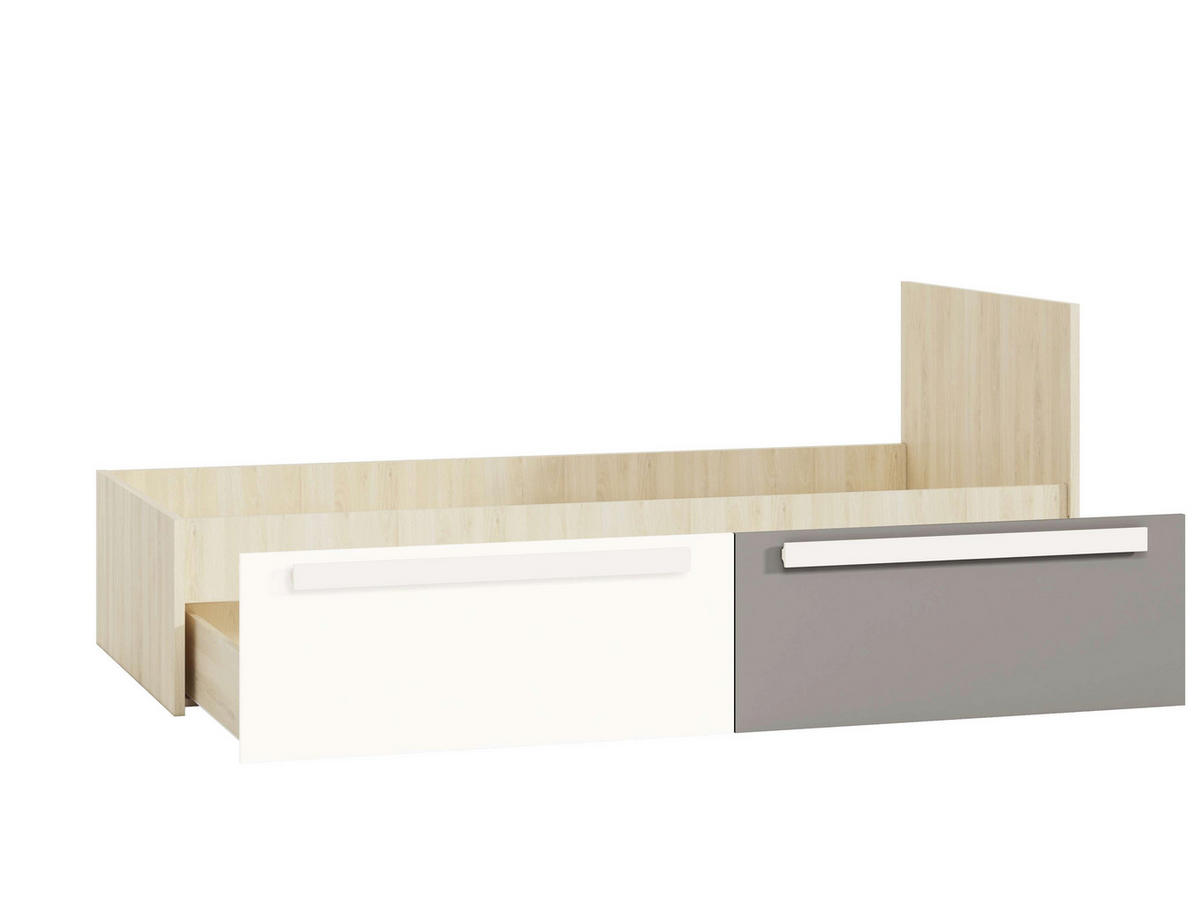 JUGENDBETT – DROP 1702 – 97 x 205 cm – Drop - Buchefarben/Weiß, Holzwerkstoff - hi-markt
