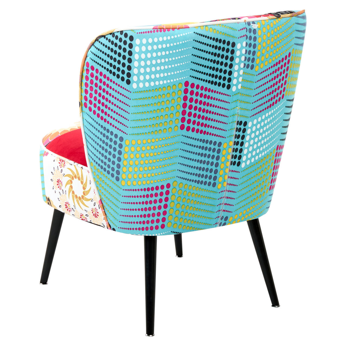 SESSEL Blau Voss - Blau/Multicolor, Textil (60/76/52cm) - Beliani