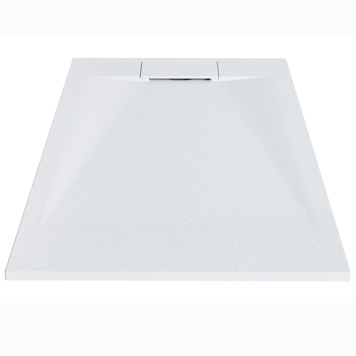 CĂDIȚĂ DE DUȘ 80/120/3 cm albă Azzurro - alb, material plastic (120/3/80cm) - Beliani
