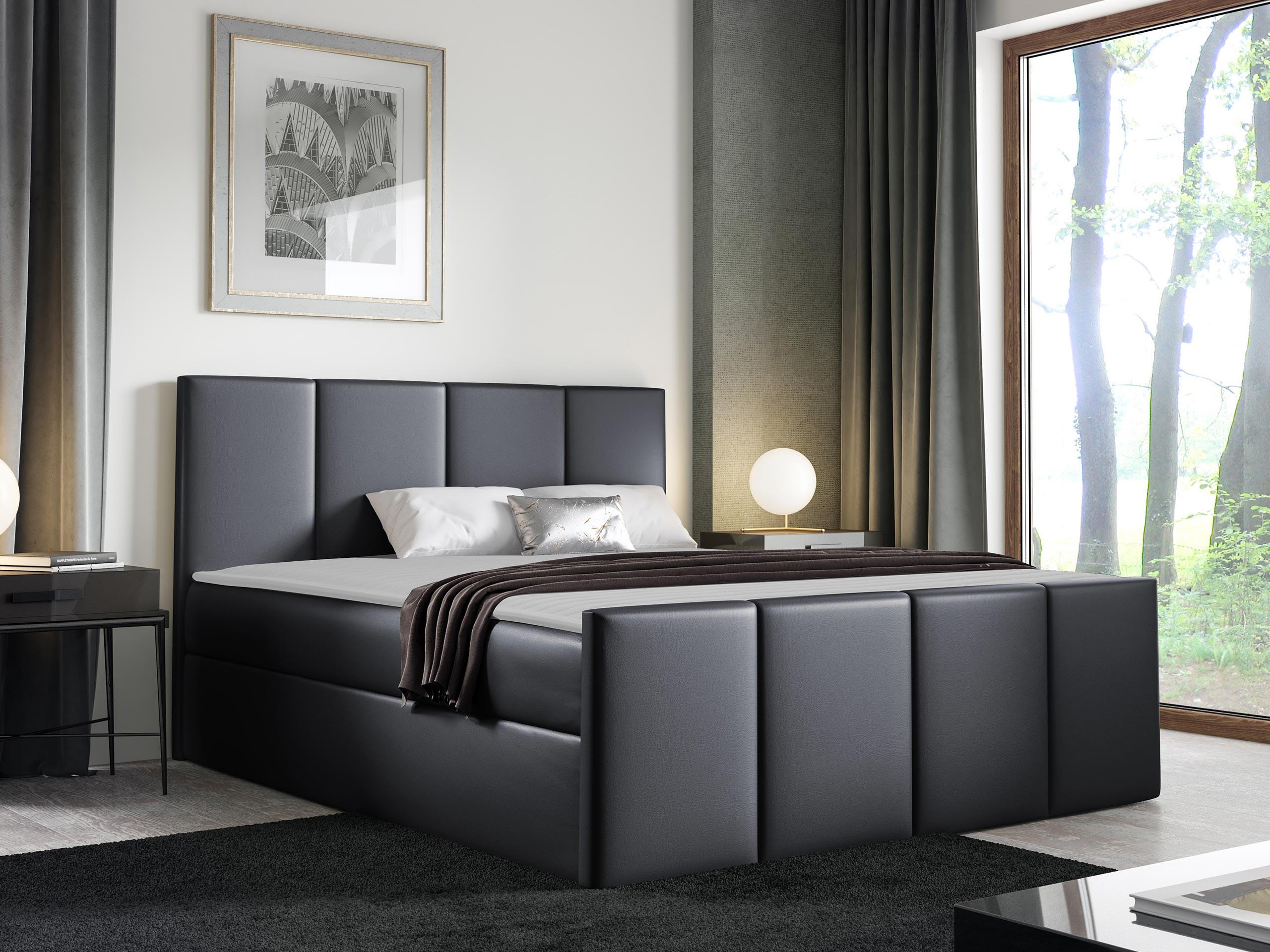 BOXBETT Lars - Graphitfarben, Holz (120/200cm) - MIRJAN24