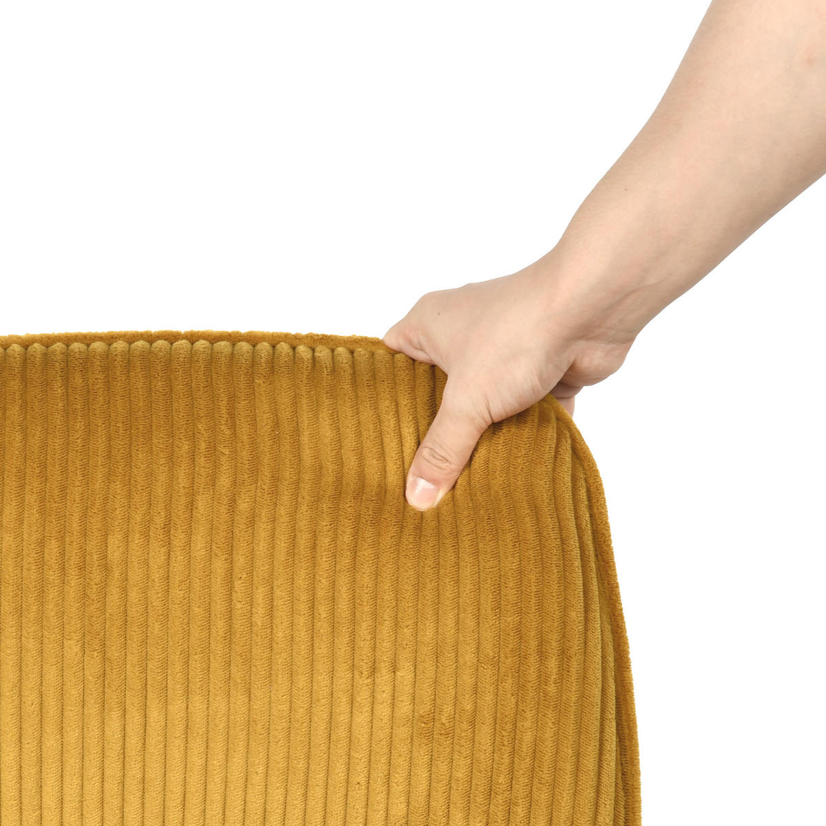 DREHSTUHL in Gold Cord - Gelb, Metall (61.5/93/59.5cm) - Meubles Cosy