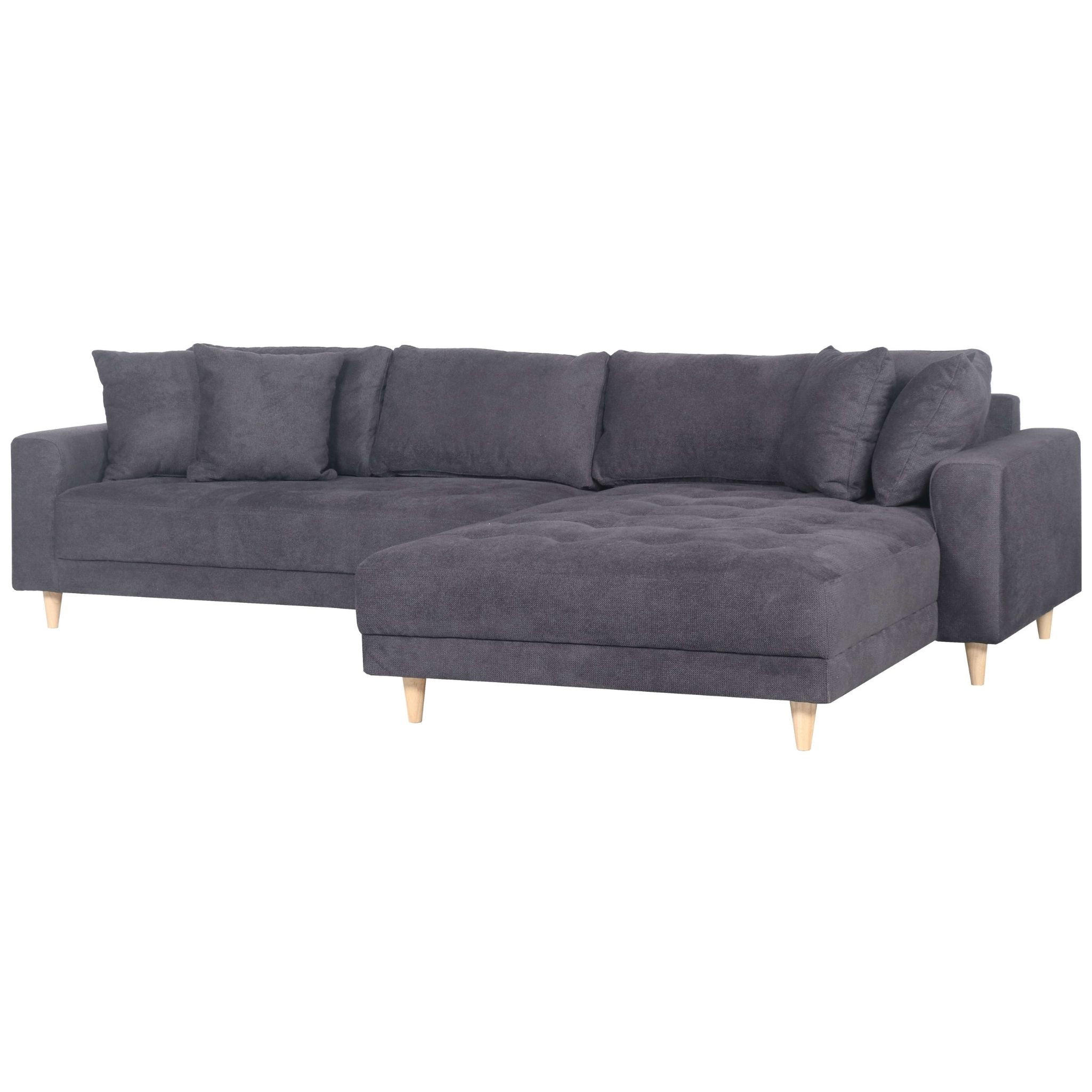 ECKSOFA Gorino - Hellbraun/Dunkelgrau, Holz/Textil (283/176cm) - Mr. Deko
