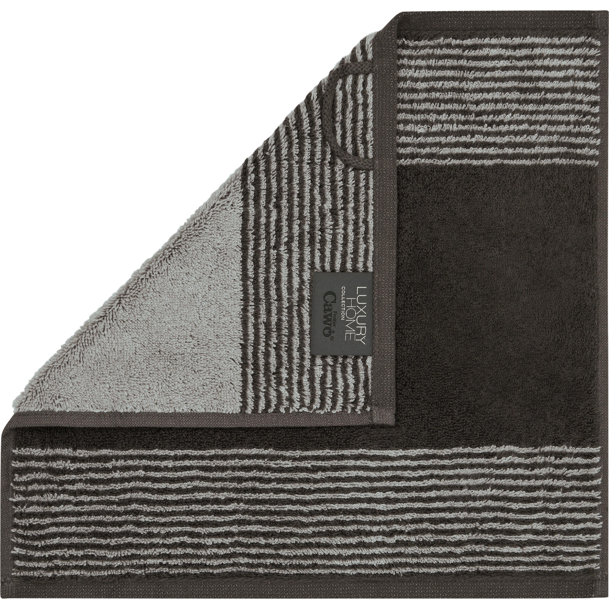 SEIFTUCH LUXURY HOME TWO-TONE 590 BASALT - 73 - Grau, Textil (30/30cm) - Cawoe