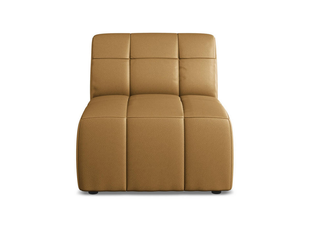 SOFAELEMENT Kunstleder Braun - Cognac/Schwarz, Holzwerkstoff/Kunststoff (75/77/90cm) - Makamii