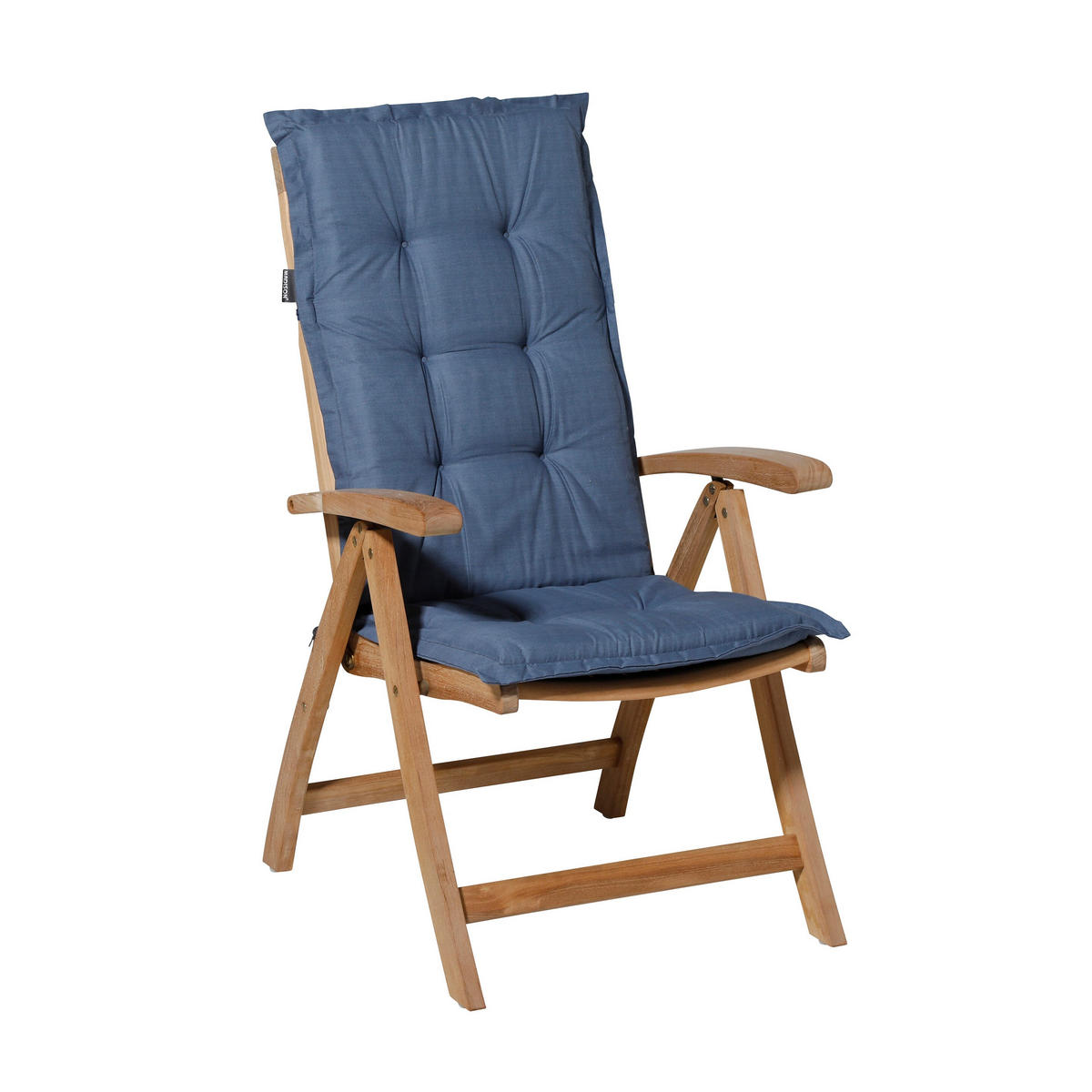 GARTENSTUHLKISSEN Basic 105/50 cm 4er-Set - Blau, Textil (50/6/105cm) - Madison