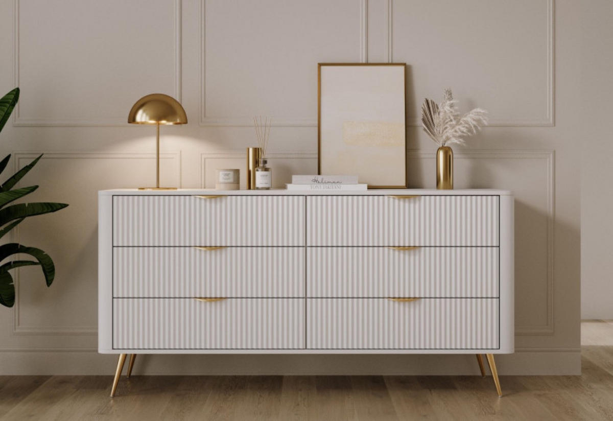 SIDEBOARD Weiss Lena - Weiß, Holzwerkstoff (163.2/81.2/38cm) - Sepro Meble