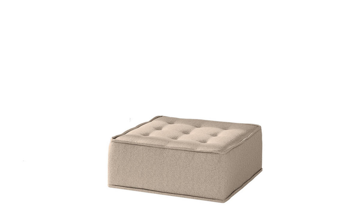 POLSTERHOCKER Sande In Alpine - Hellbraun, Holzwerkstoff/Textil (90/38/90cm) - Fun Möbel