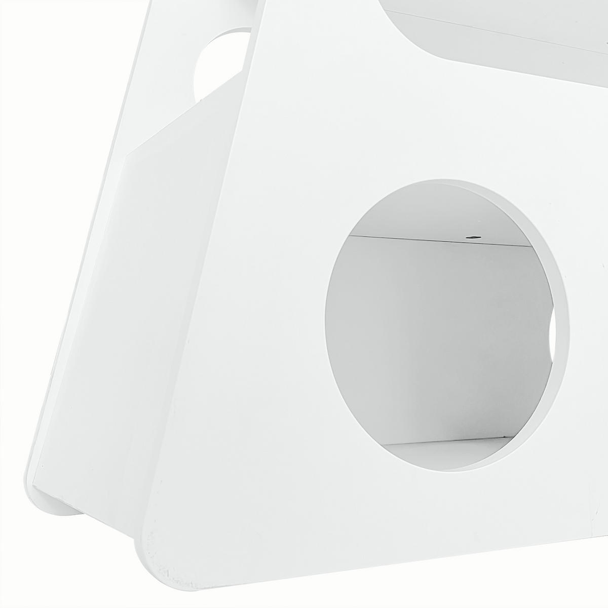 BEISTELLTISCH 81/33/51,5 cm Weiß aus MDF und Spanplatte mit Rollen - Weiß, Holzwerkstoff (81/33/51.5cm) - OKWISH