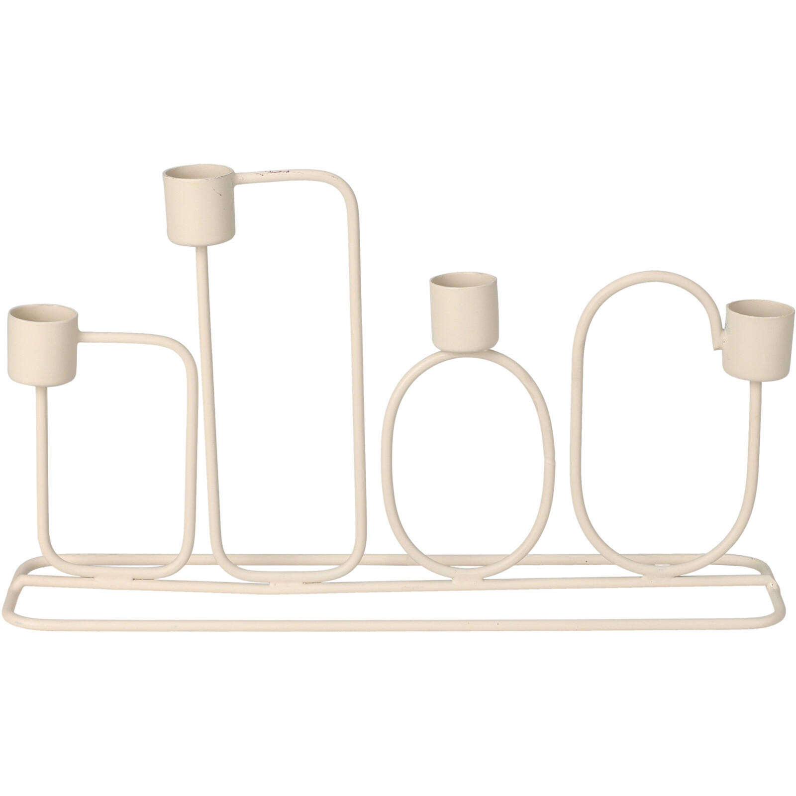 KERZENHALTER Metall Hellgrau 27/15,7 cm - Beige, Metall (7/15.7/27cm) - Home Styling Collection