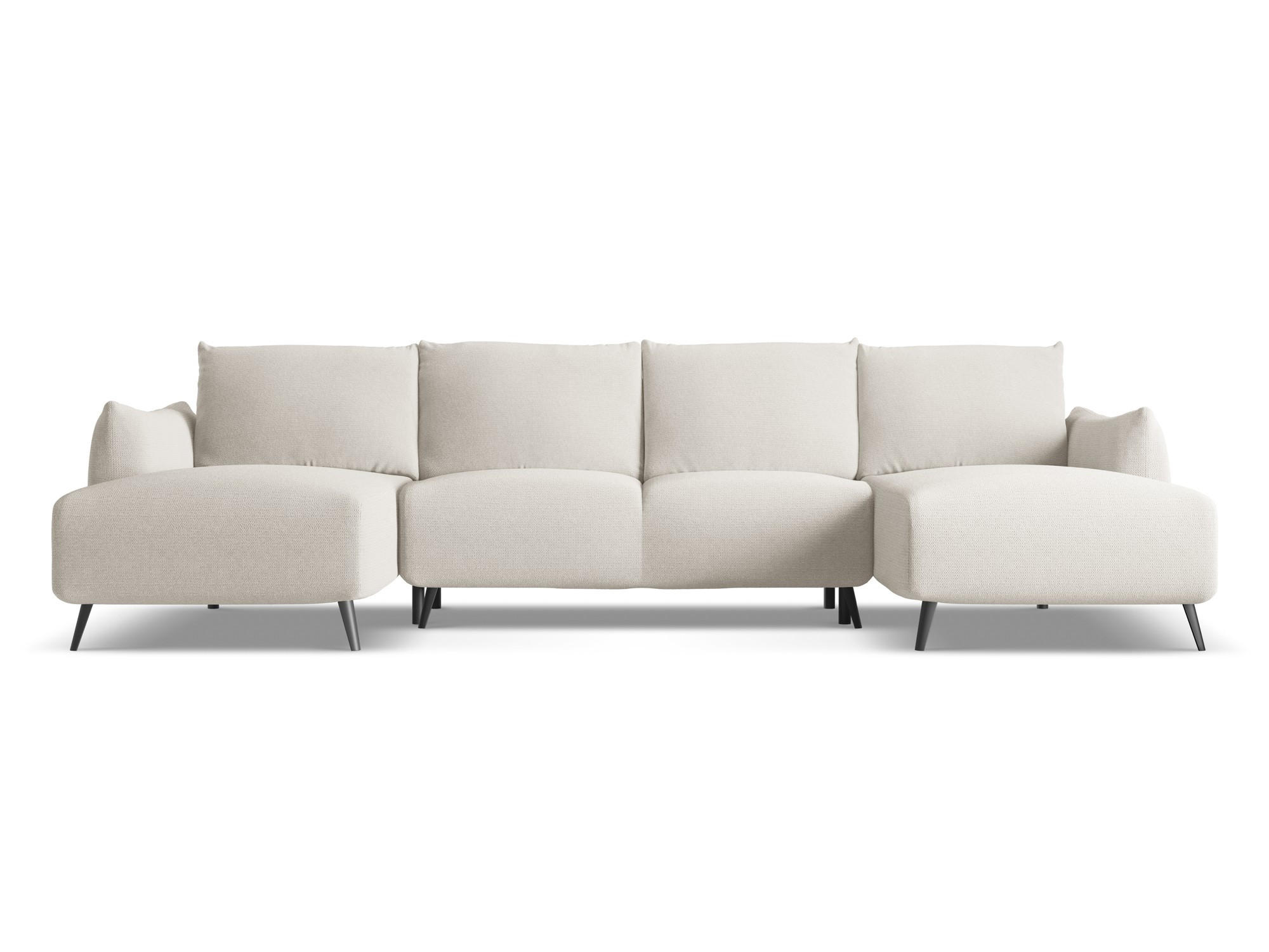 WOHNLANDSCHAFT Chenille Stoff Grau - Silberfarben/Schwarz, Textil/Metall (317/86/162cm) - Makamii