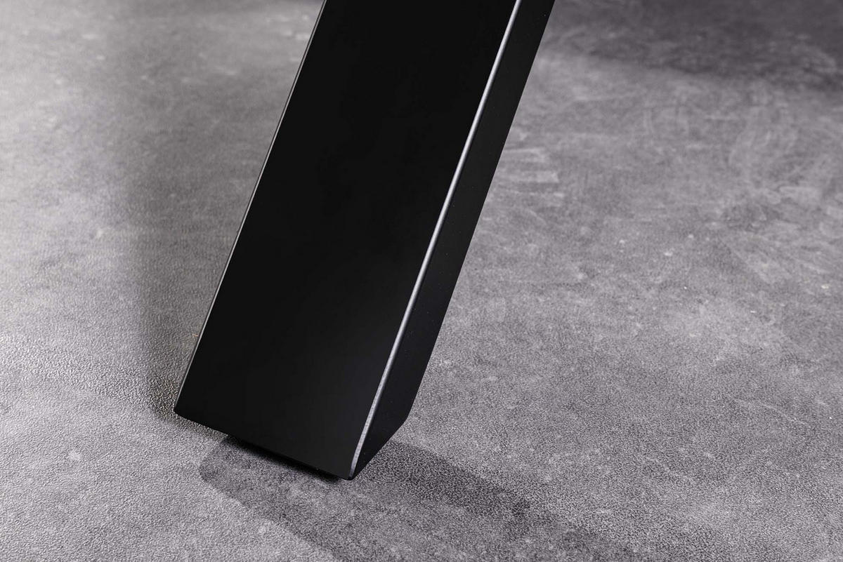 ESSTISCH MAMMUT Akazie 160cm - Schwarz/Braun, Holz/Metall (90/160/76cm) - riess-ambiente