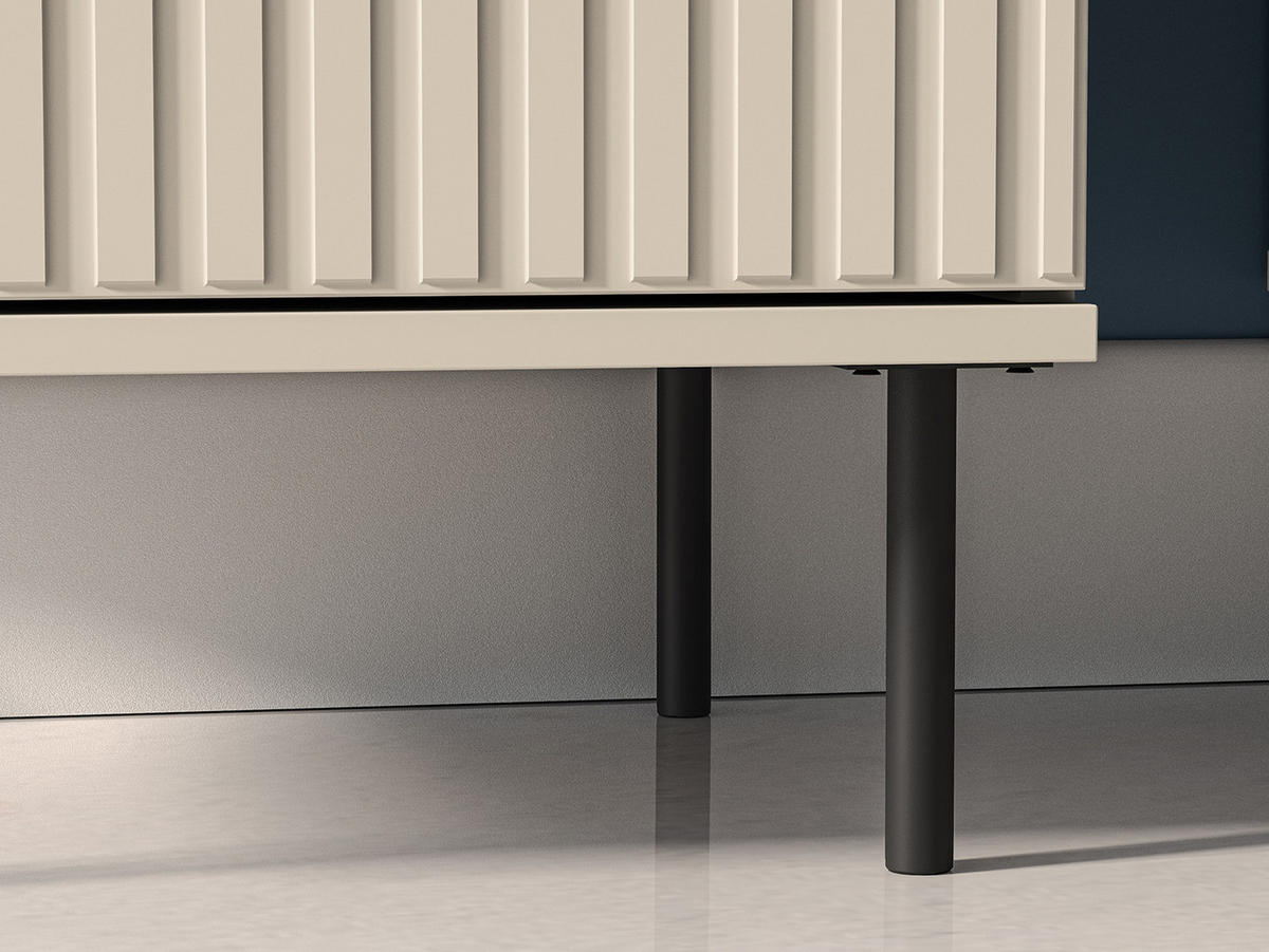 STANDVITRINE Sophie kaschmir matt 55 / 40 / 190cm - Kaschmir/Beige, Holz/Holzwerkstoff (55/190/40cm) - Feldmann-Wohnen