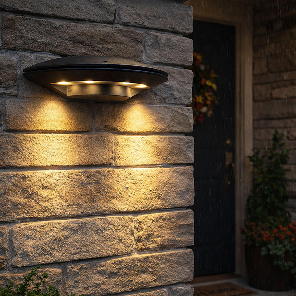 LED AUSSEN-WANDLEUCHTE ALU Anthrazit - Anthrazit, Metall (24.5/6.6/12.5cm) - Globo Lighting