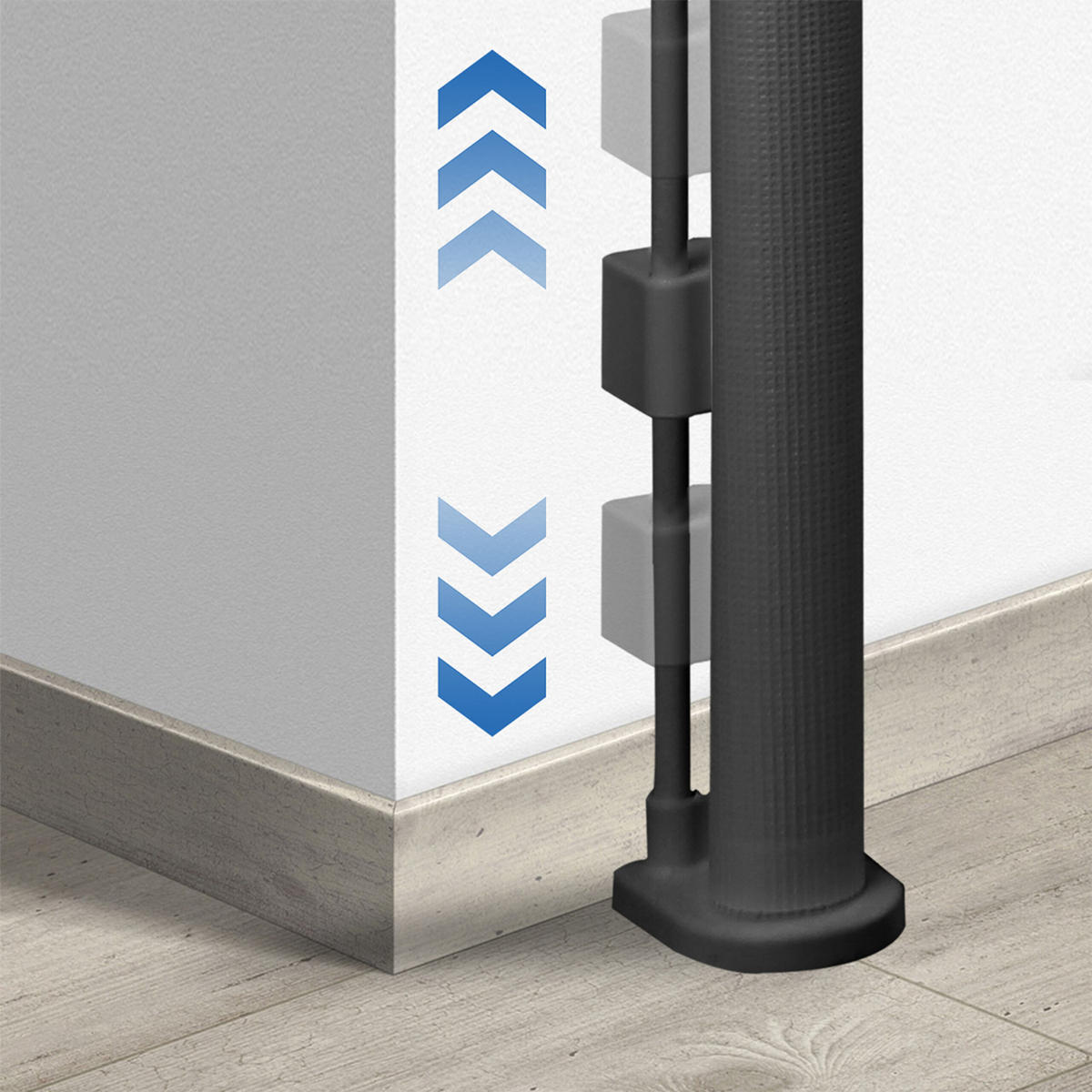 TÜRSCHUTZGITTER - Schwarz, Kunststoff/Metall (150/1cm) - Relaxdays