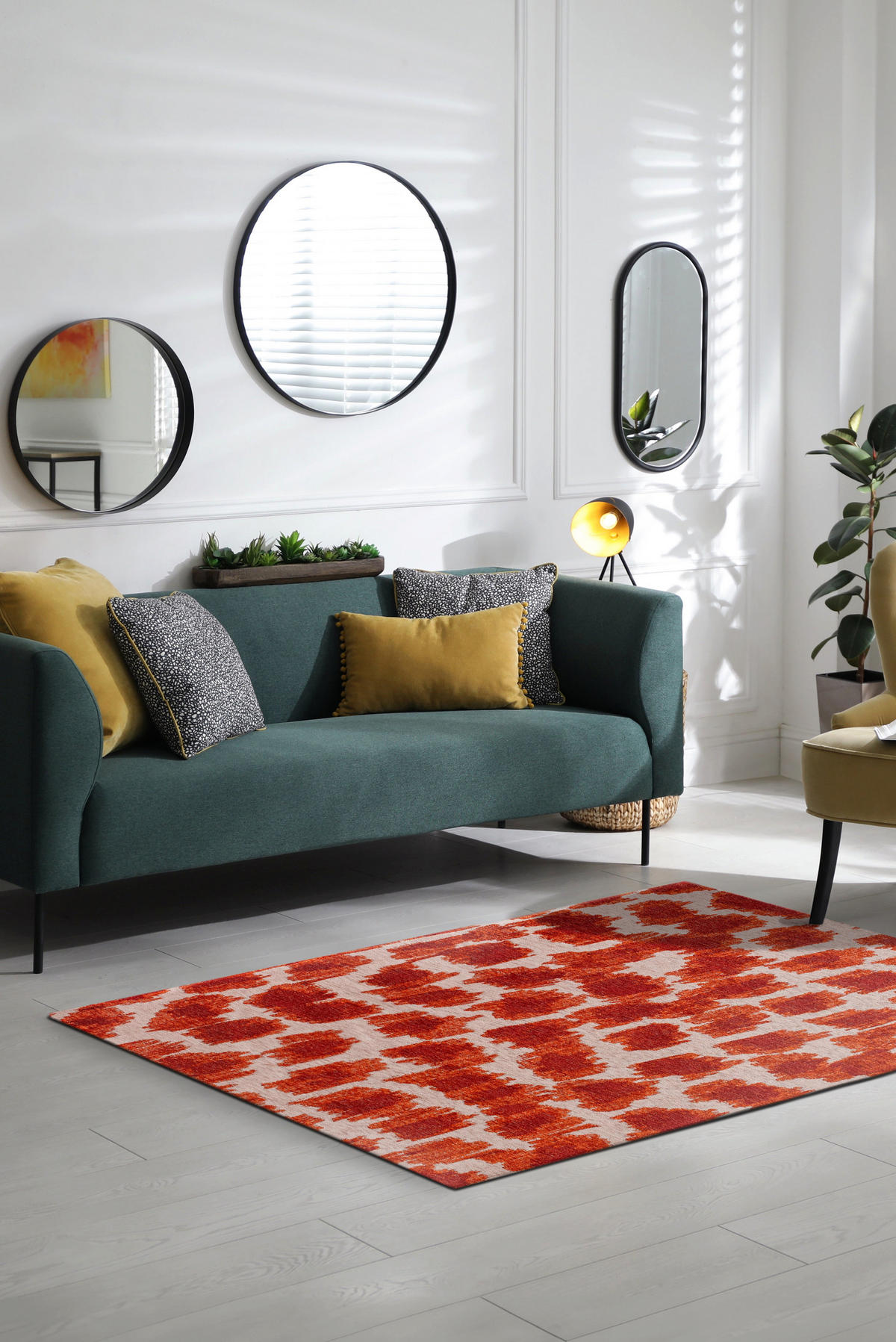 TEPPICH modern Flachgewebe TAKI Orange 240 x 340 cm - Orange, Textil (240/340cm) - Novatrend