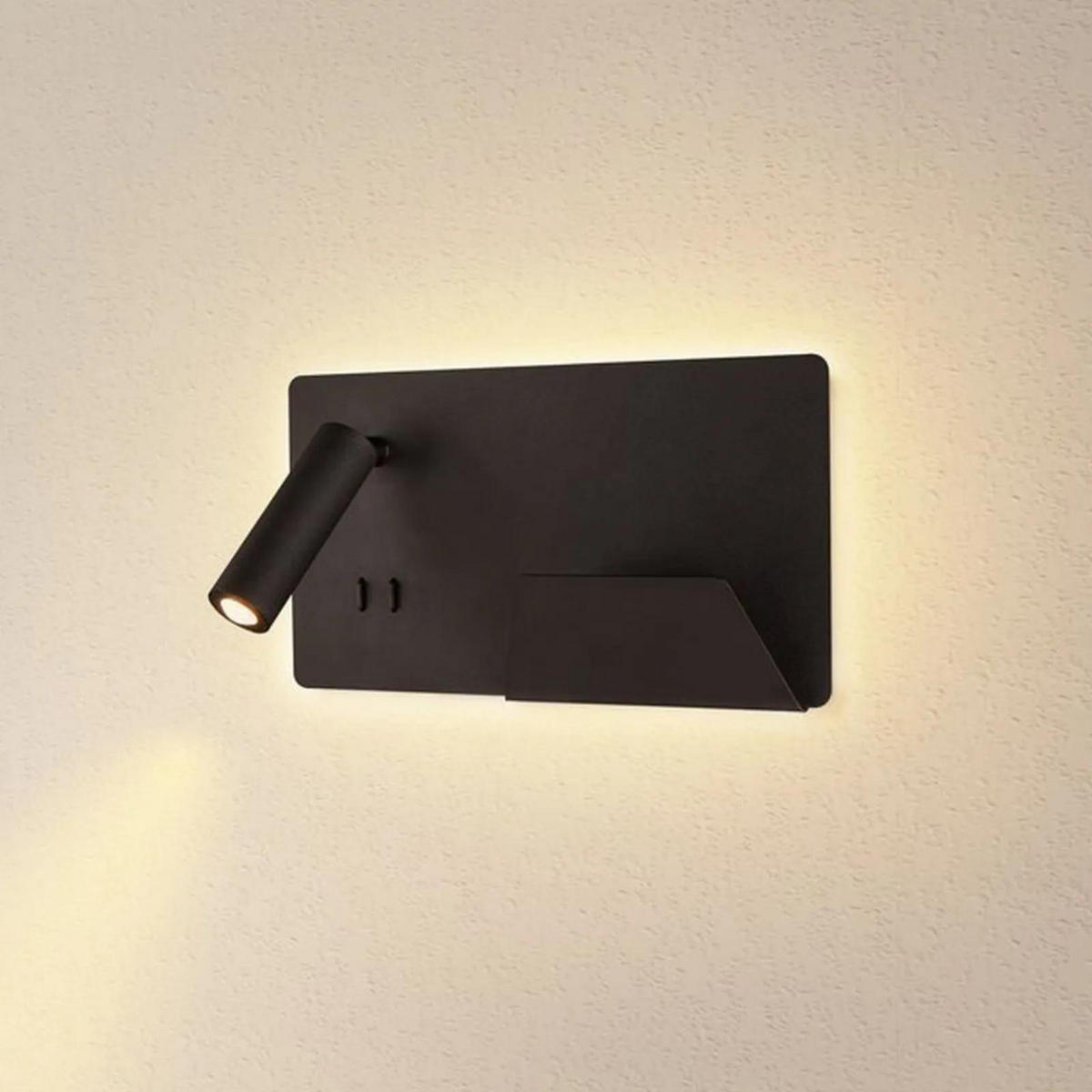 WANDLEUCHTE Somnila Schwarz - Schwarz, Metall (16/7/16cm) - SLV