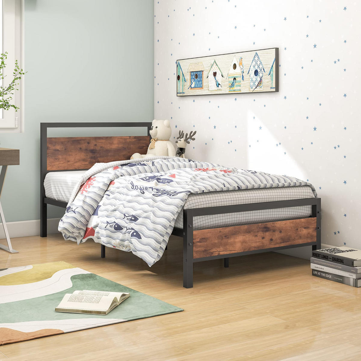 METALLBETT 90/200 cm DE-33024 mit Lattenrost und Stauraum Braun - Braun, Metall (90/200cm) - ComfortXL