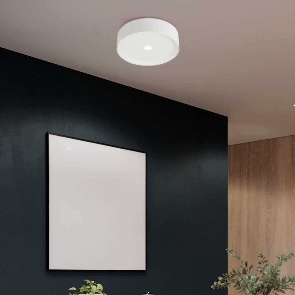 LED DECKENLEUCHTE ARTHUR Aluminium Weiß - Weiß, Metall (15/15/4cm) - Globo Lighting