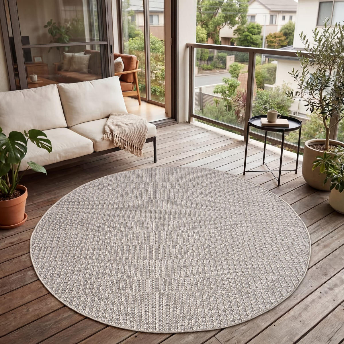 OUTDOORTEPPICH 160/160 cm Vermont 192 - Beige, Kunststoff (160/160cm) - Paco Home