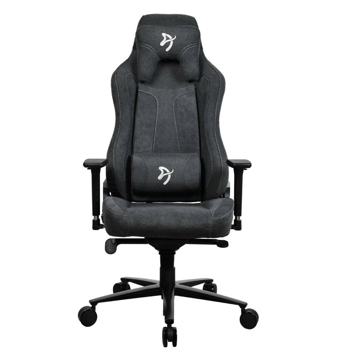 GAMINGSTUHL Vernazza Soft Fabric™ Dunkelgrau - Dunkelgrau/Schwarz, Textil/Metall (68/135/50cm) - Arozzi