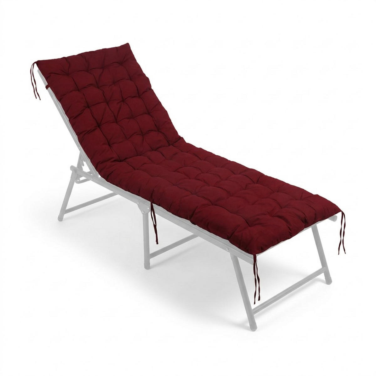 LAVIČKOVÝ sedák - tmavočervená, textil/plast (70/8/190cm) - Relaxdays