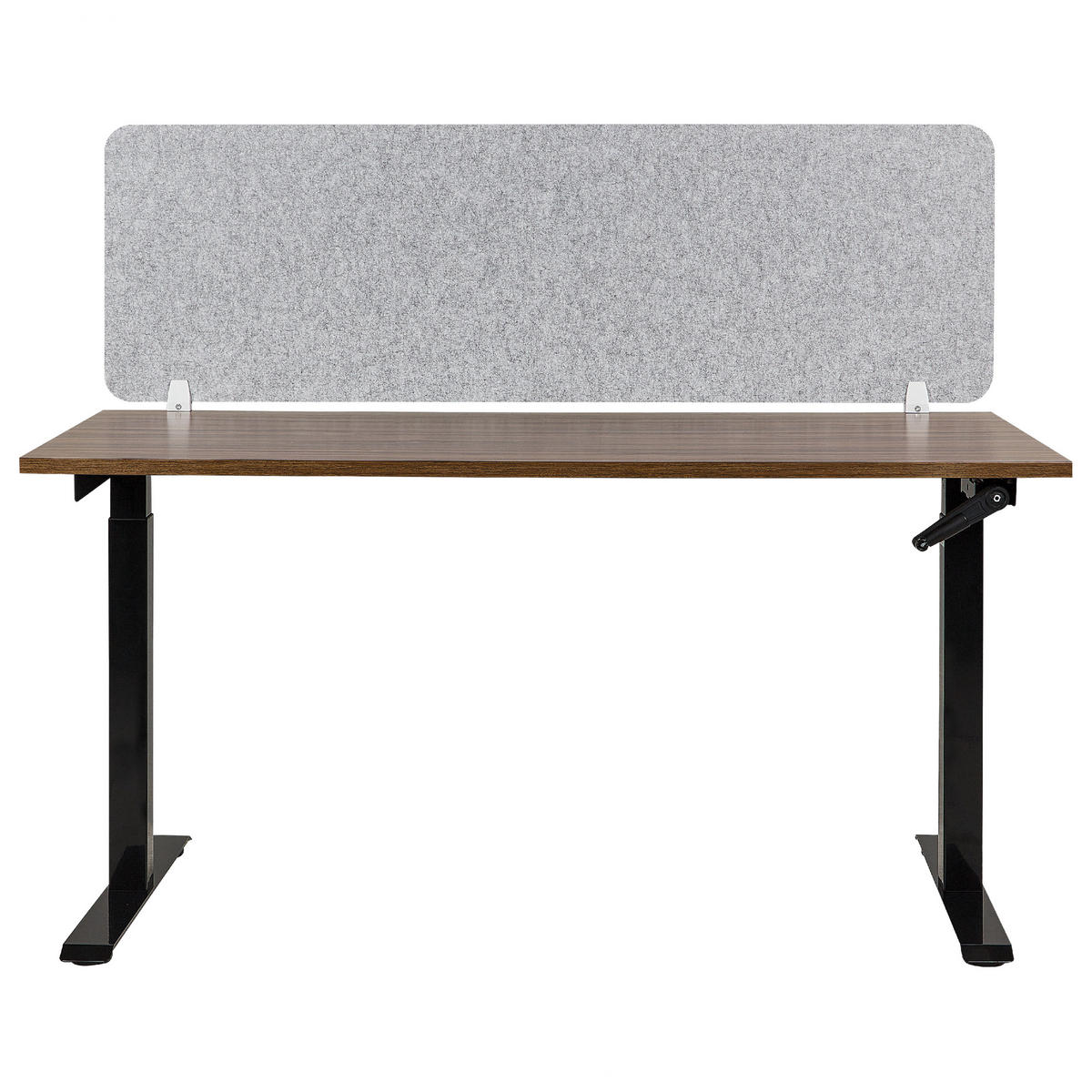 SCHREIBTISCHTRENNWAND 160 x 50 cm Hellgrau Split - Grau, Textil (160/50/1cm) - Beliani