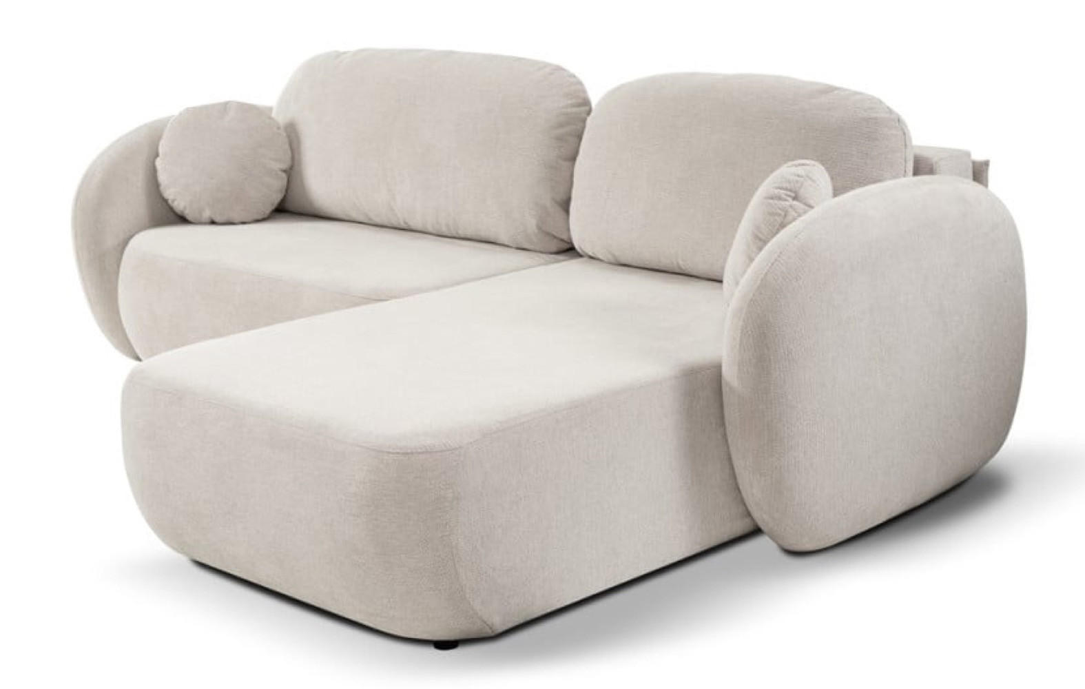 ECKSOFA Beige Olivio Ausziehbar Rechts - Beige, Naturmaterialien (174/248cm) - Sepro Meble