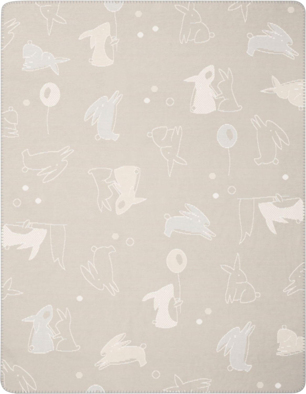 KINDERDECKE Lovely & Sweet Litlle rabbits 75 x 100cm - Multicolor, Textil (75/100cm) - Biederlack