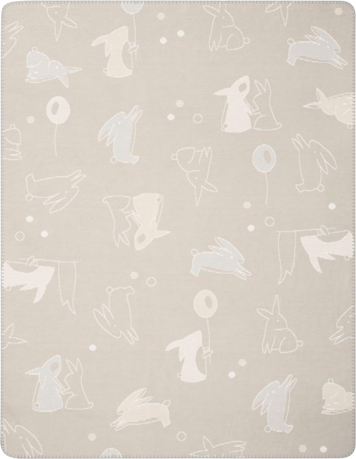 KINDERDECKE Lovely & Sweet Litlle rabbits 75 x 100cm - Multicolor, Textil (75/100cm) - Biederlack