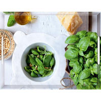 SERVIERPLATTE Basilikum Grün - Weiß/Grün, Kunststoff (31/8/40cm) - Emsa