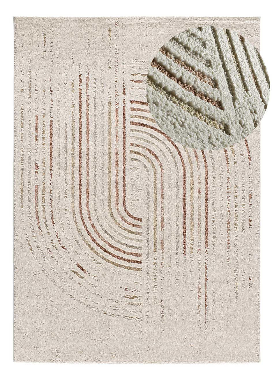 WEBTEPPICH im skandinavischen Stil Creme Candela 120/170 cm - Creme, Naturmaterialien/Textil (120/170cm) - Atticgo