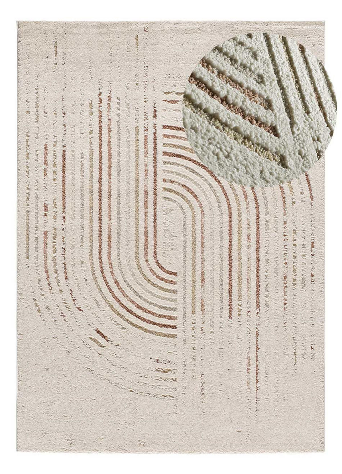 WEBTEPPICH im skandinavischen Stil Creme Candela 80/150 cm - Creme, Naturmaterialien/Textil (80/150cm) - Atticgo