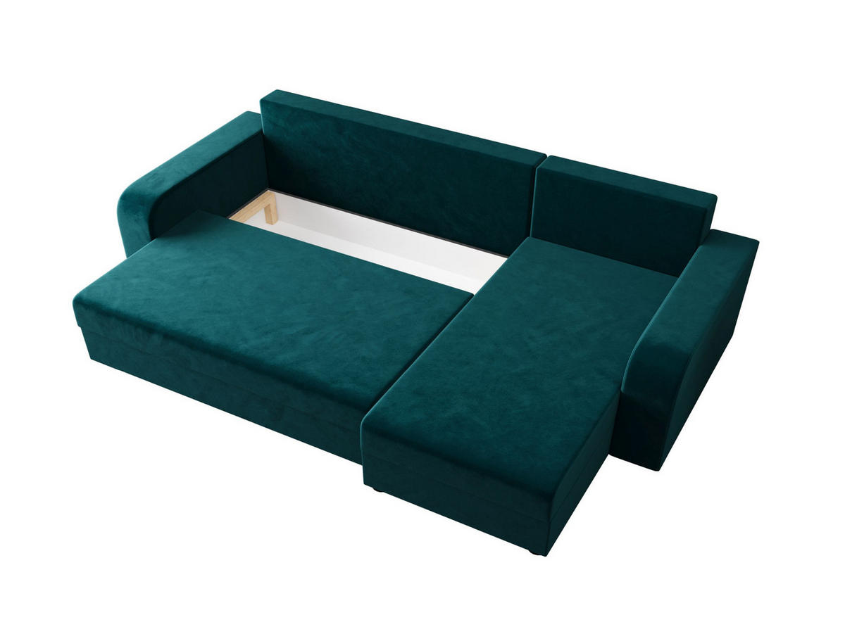 ECKSOFA HEWLET L BIS Itaka 39 Rechts mit Schlaffunktion - Türkis, Textil (240/140cm) - Bedante