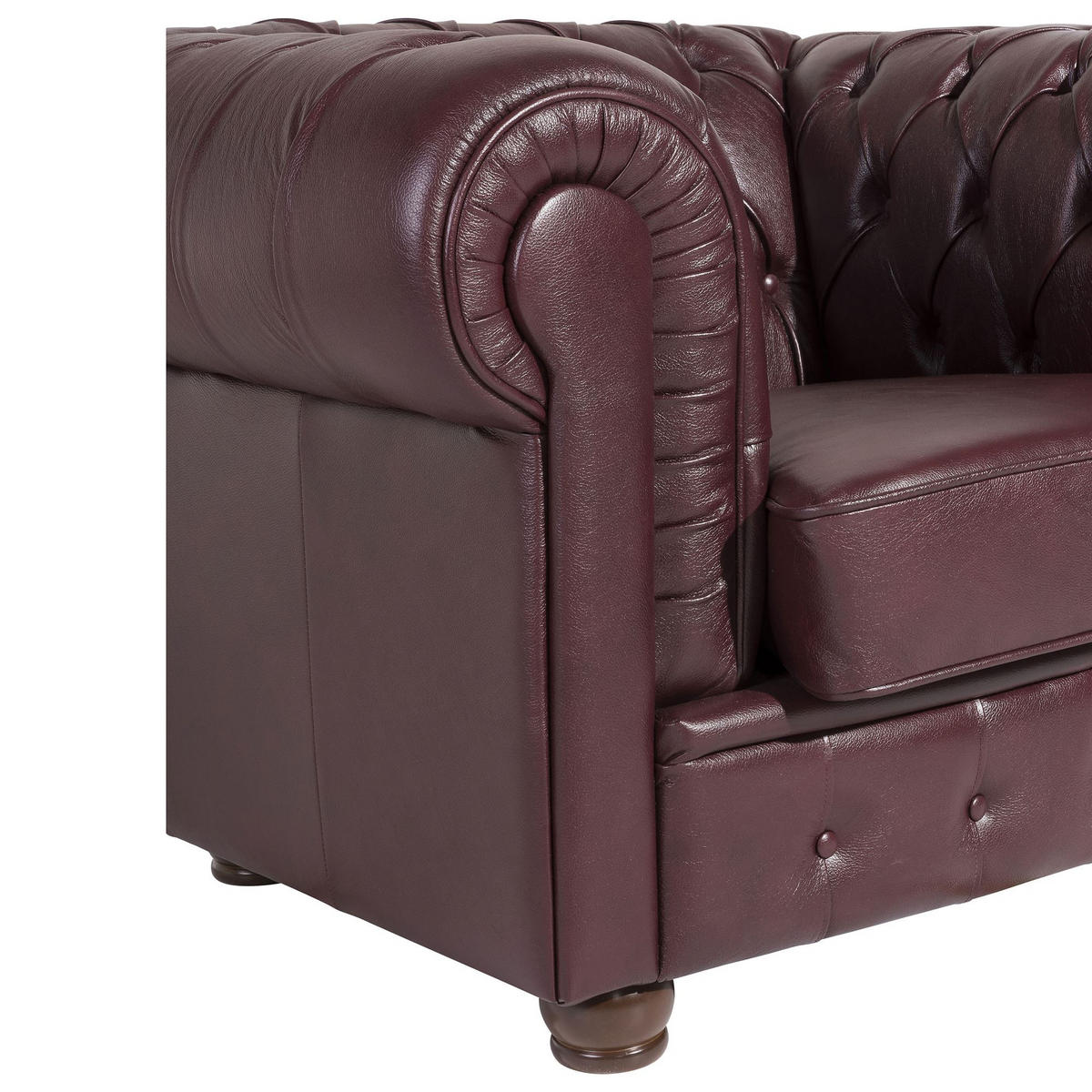 POLSTERSESSEL Kalea Wischleder rot - Rot, Leder (98/76/110cm) - 58aufmkessel