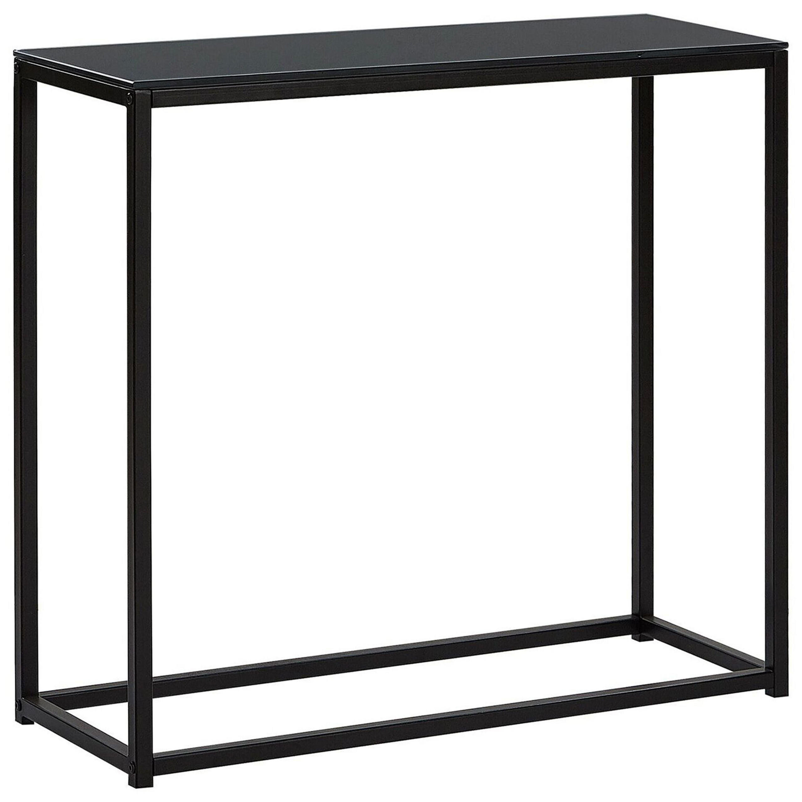 KONSOLENTISCH schwarz Delano - Schwarz, Glas (30/80/76cm) - Beliani