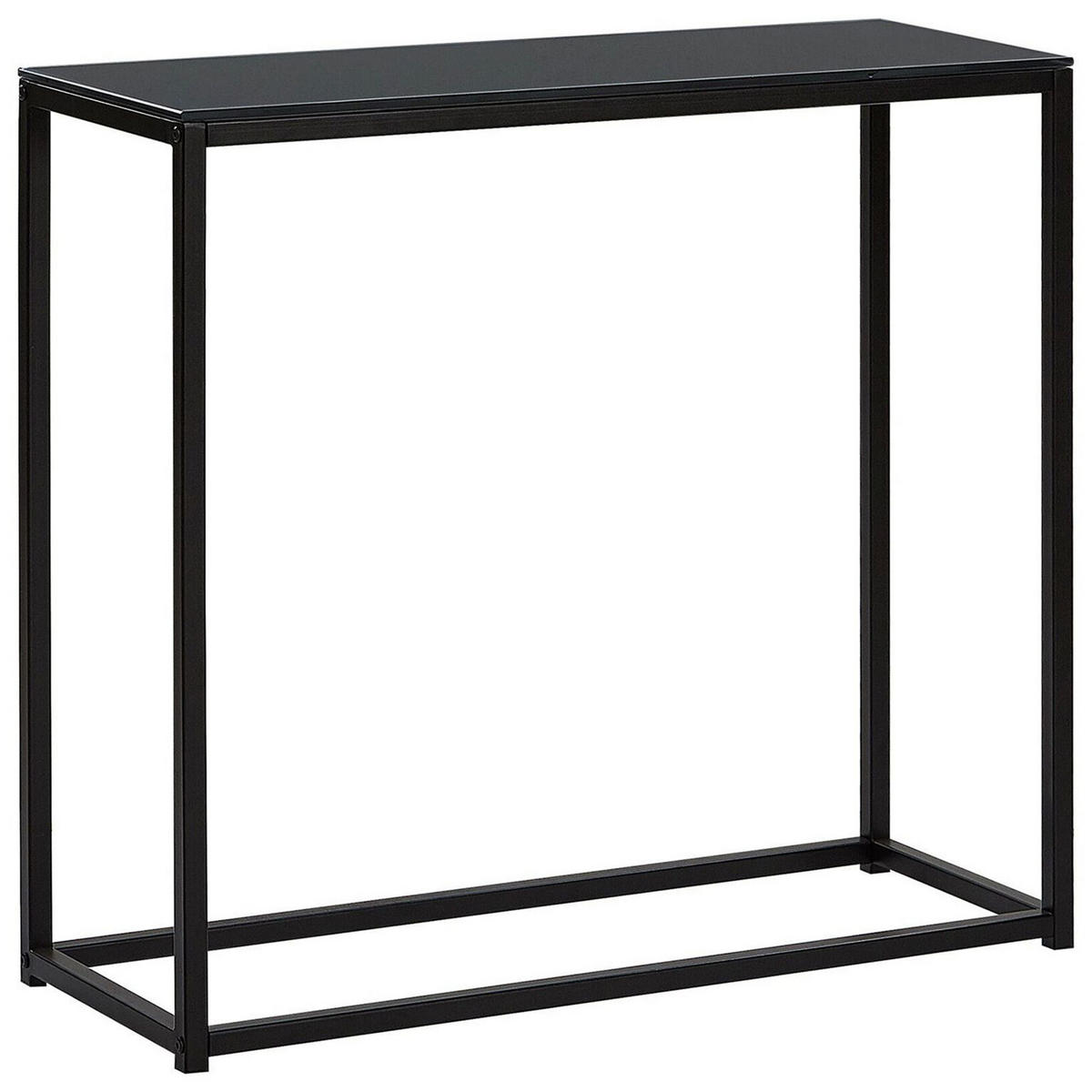 KONSOLENTISCH schwarz Delano - Schwarz, Glas (30/80/76cm) - Beliani